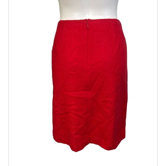 Talbots wool shirt size 6 red above knee mini office‎ church career business - Picture 4 of 5